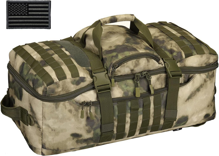 Protector Plus Tactical Travel Backpack 60L Military MOLLE Duffel Bag (Rain Cover & Patch Included)