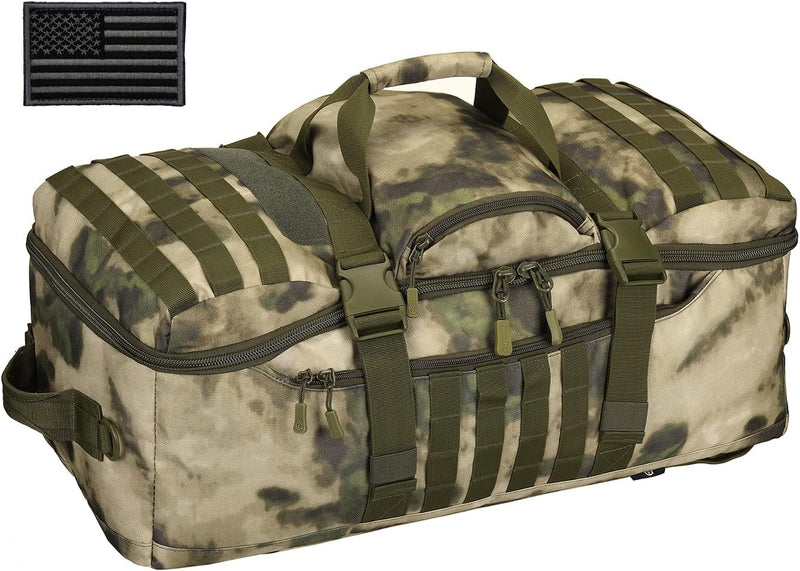Protector Plus Tactical Travel Backpack 60L Military MOLLE Duffel Bag (Rain Cover & Patch Included)