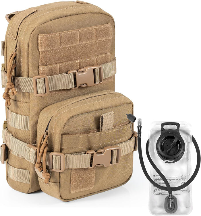 Tactical Small MOLLE Hydration Pack Outdoor Water Bladder Carrier Pack for Vest Backpack