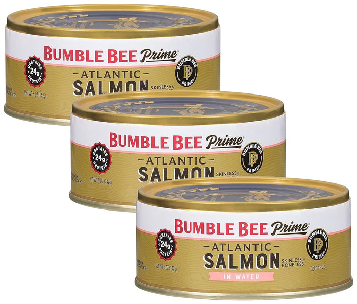 Bumble Bee Prime Solid White Albacore Tuna in Water, 5 oz Easy Open Cans (Pack of 4) - Premium Wild Caught Tuna - 32g Protein per Serving - Non-GMO Project Verified, Gluten Free, Kosher
