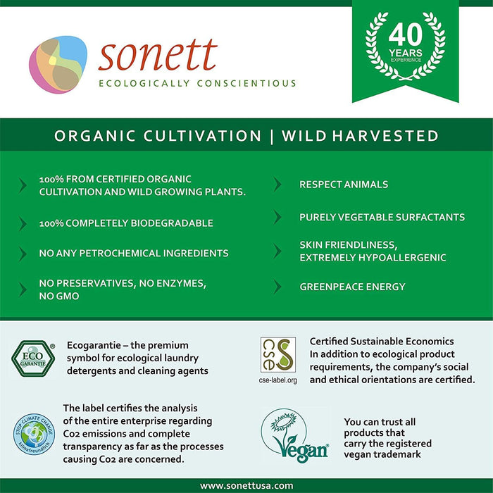 Sonett Organic Universal Orange Powerful Cleaner For Kitchen, House Hold And Repair Shop Very Gentle To Your Skin (1 Count) Certified Organically Grown