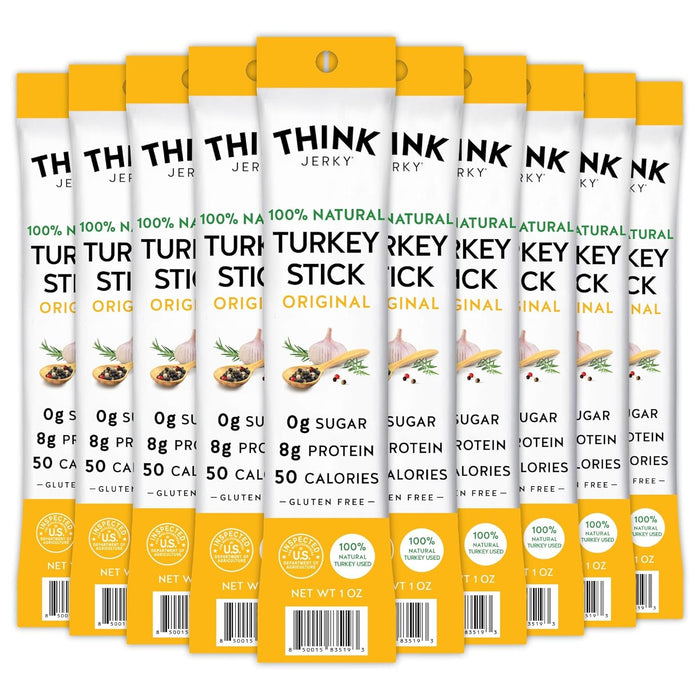 Think Jerky Meat Stick Variety Pack, High Protein, Sugar Free, Gluten Free, No Nitrates Keto Paleo Friendly - 0.5 oz Sticks, 18 Pack