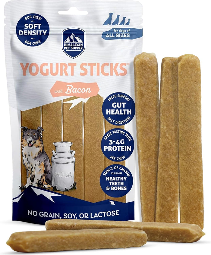 Himalayan Dog Chew Yogurt Sticks, Peanut Butter, Dog Treats With Prebiotics, Probiotics & Protein, Digestive Support, Lactose & Gluten Free, Natural Dog Treat for All Breeds, Made in America, 5 Count