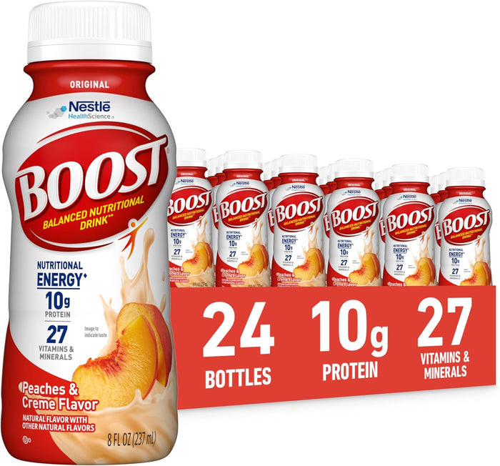 BOOST Original Ready to Drink Nutritional Drinks, Rich Chocolate, 8 Fl Oz Bottles (Pack of 24)