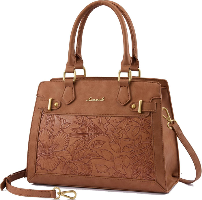 LOVEVOOK Purses and Handbags for Women, Tote Shoulder Bag Satchel Black Purse and PU Leather Top Handle for ladies