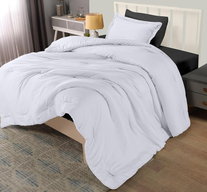Utopia Bedding Queen Comforter Set Grey, Comforters Queen Size 3 Pieces Bedding Comforters Sets, Down Alternative Soft Bed Set, 1 Comforter (88 x 88 inches) 2 Pillow Shams (20 x 26 inches)