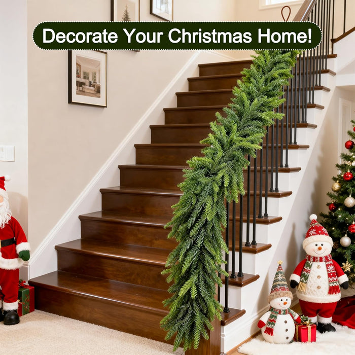 6FT Norfolk Pine Garland, Artificial Christmas Garland for Christmas Decorations