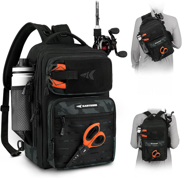 KastKing BlowBak Tactical Sling Tackle Bag-Lightweight Fishing Backpack Storge Fishing Gear and Equipment,Gift for Men