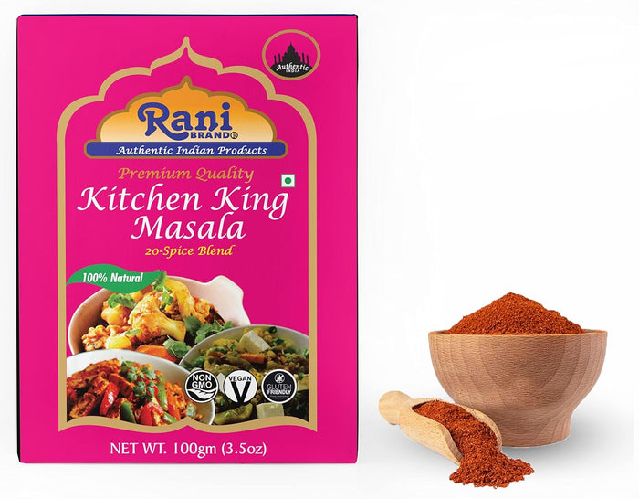 Rani Kitchen King Masala (20-Spice Curry blend) 3.5oz (100g) ~ All Natural | Vegan | No Colors | Gluten Friendly | NON-GMO | Indian Origin