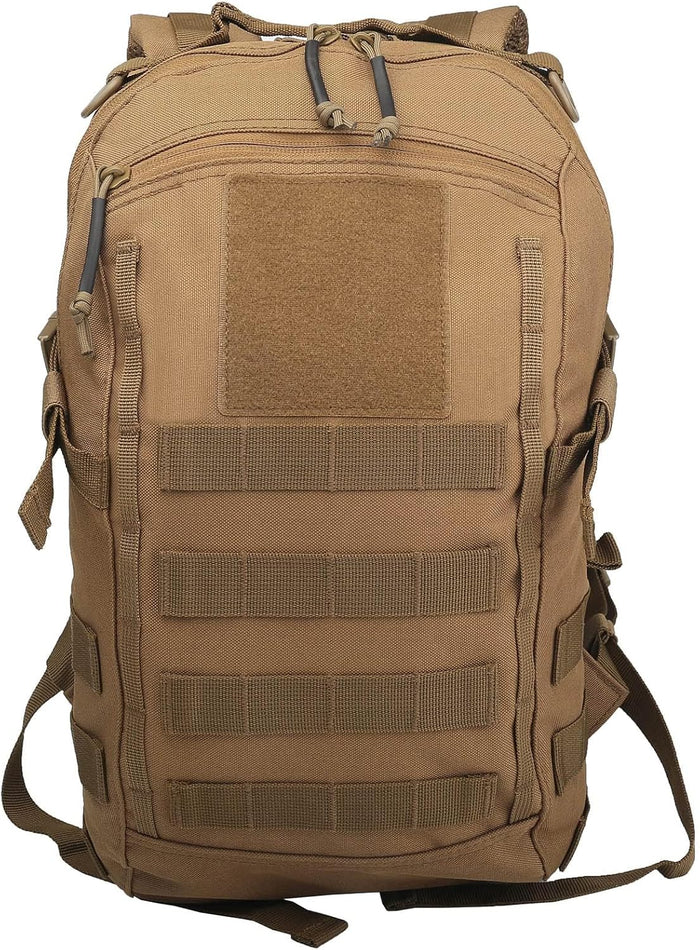 Small Tactical Backpack 12L Molle Bag Rucksack Army Daypack Military Daypack for Outdoor,Hiking (Tan)