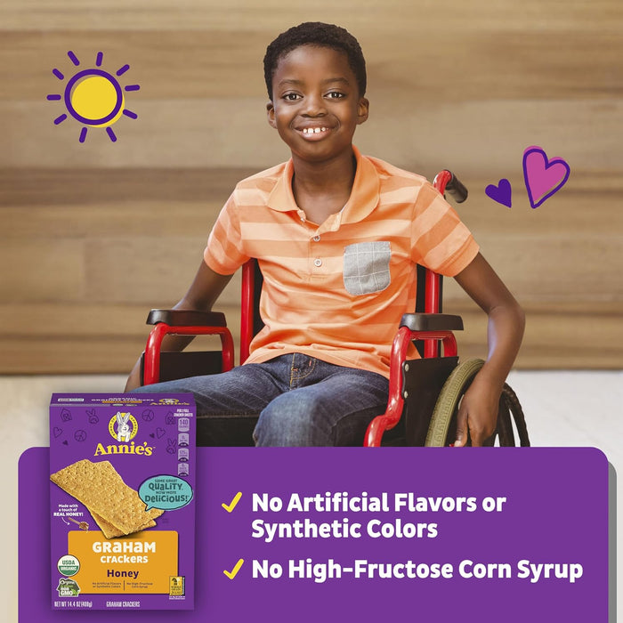 Annie's Organic Honey Graham Crackers, Made With Whole Grain, 14.4 oz