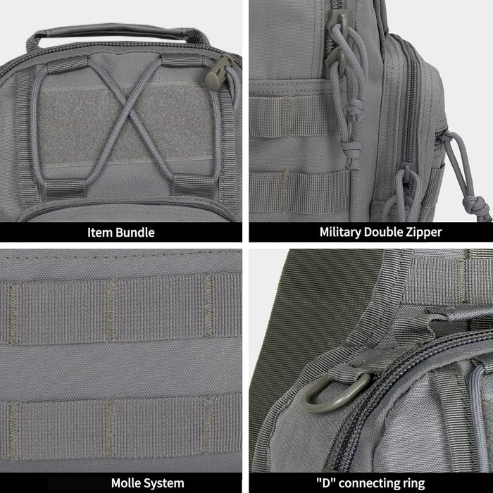 BOMTURN Tactical Backpack-1000D Waterproof Military Backpack/Laser-Cut/CCW Bags Sling Bag Tactical Satchel Shoulder Bag Men