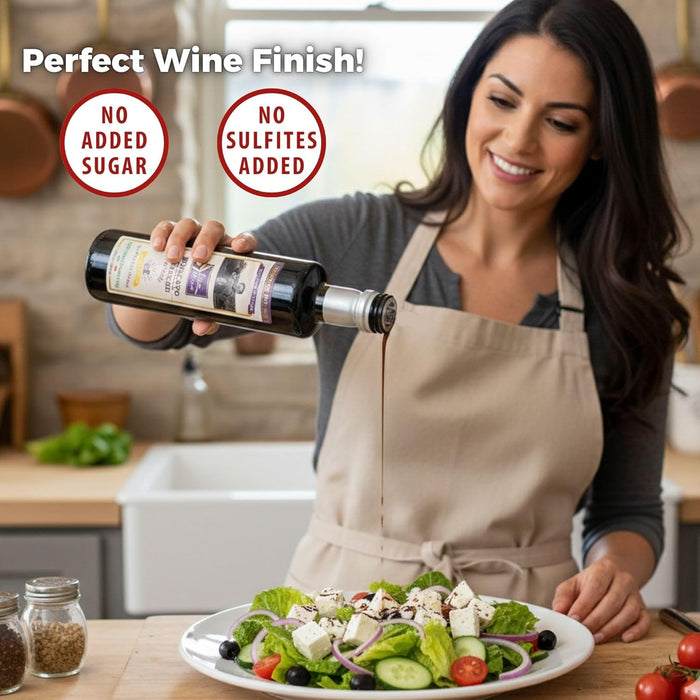 Papa Vince Extra Virgin Olive Oil & Balsamic Set - EVOO First Cold Pressed Dec 2023/24, Balsamic Vinager Aged 8-years in wood made by our family in Sicily, Italy - 16.91 oz each