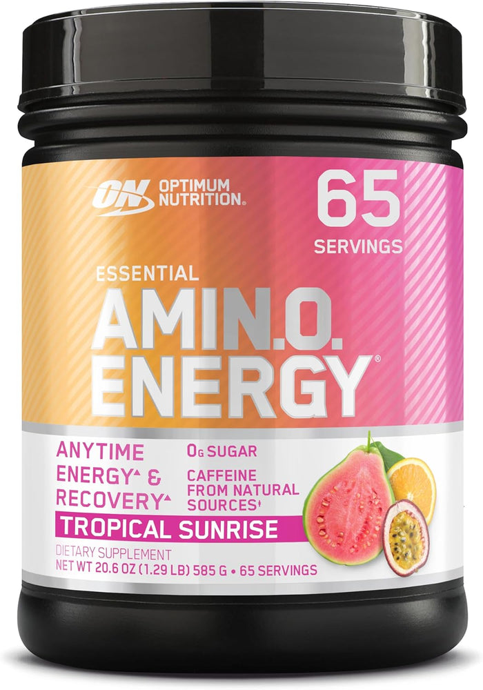 Optimum Nutrition Amino Energy - Pre Workout with Green Tea, BCAA, Amino Acids, Keto Friendly, Green Coffee Extract, Energy Powder - Concord Grape, 65 Servings (Packaging May Vary)