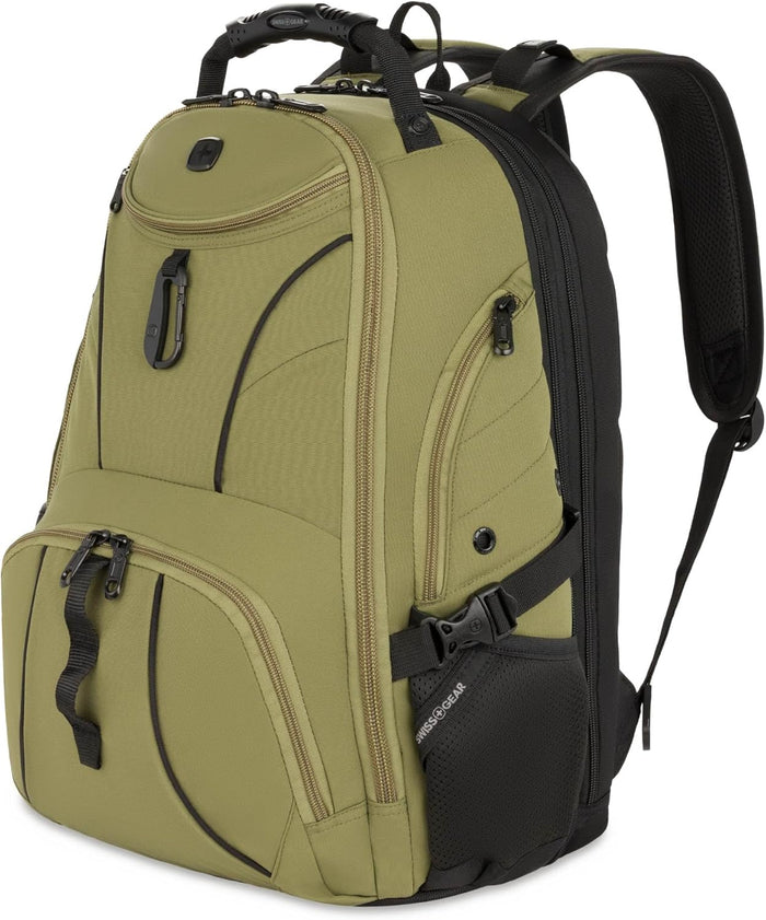 SwissGear 1900 Scansmart TSA 17 Laptop Backpack, Black/Black, 19-Inch