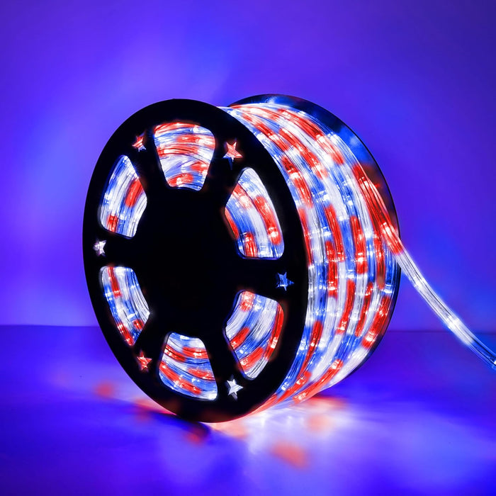 100ft LED Rope Lights Outdoor, 720 LED Connectable and Flexible Tube Lights with 8 Modes, Waterproof LED Rope Lighting for Garden, Patio, Pool, Bedroom, Party, Indoor Outdoor Decoration (White)