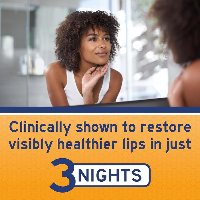 Neosporin Lip Health Overnight Renewal Therapy White Petrolatum Lip Protectant, Nourish and Repair Dry, Chapped Lips, Restore Visibly Healthier Lips in Three Nights, 0.27 oz, 2 Pack