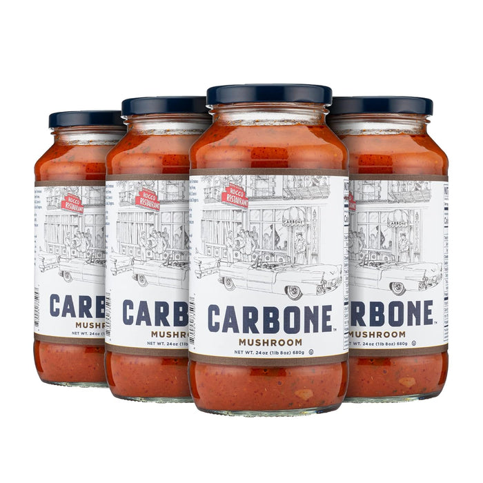 Carbone Pasta Sauce VARIETY PACK of Spicy Vodka, Marinara, Four Cheese, Tomato Basil, Tomato Sauce Made with Fresh, Natural Ingredients, Non GMO, Gluten Free, Low Carb, 24 Fl Oz (Pack of 4)