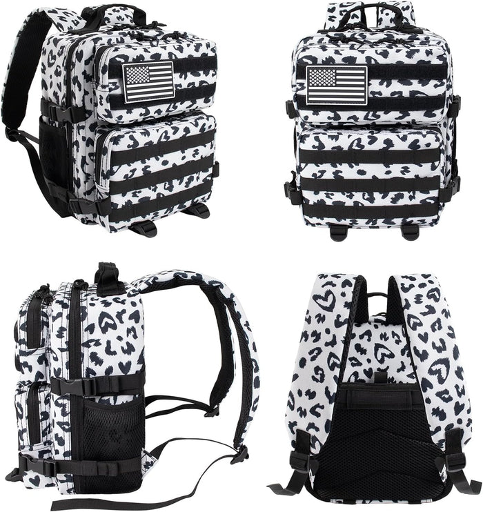 12L Mini Tactical Military Backpack for Women Army Assault Pack Bag Small Rucksack with Bottle Holder Work Gym Bag - 12L Heart Print Backpack Mini Small Pack