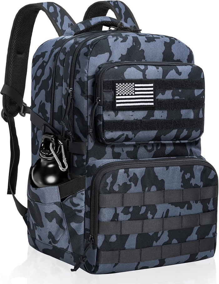 45L Military Tactical Backpack, Water-resistant Military MOLLE Assault Backpack Bag for Hunting Camping Travel Military Tactical Backpack for Men (Black)