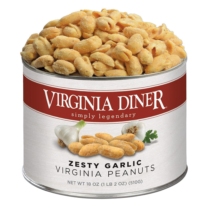 Virginia Diner Zatarain's Spicy Cajun Peanuts - Gourmet Cajun Peanuts Non-GMO, Preservative Free Gifts from Virginia Since 1929-18 Oz Can