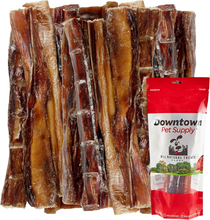 Downtown Pet Supply USA Sourced Bully Sticks for Dogs - Grass-fed Beef Chews, Low-Odor & Rawhide-Free, Long Lasting Dog Treats for Heavy Chewers - Healthy, Safe & Delicious Chews (6" 15 Pack)