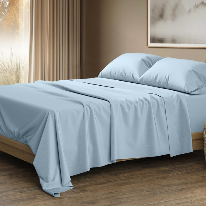THREAD SPREAD 100% Egyptian Cotton King Size Sheets Set - Luxury 1500 Thread Count Egyptian Cotton Sheets King Size, 17" Deep Pocket, Soft, Cooling Sateen Weave Hotel Quality Bedding Set - Dark Grey