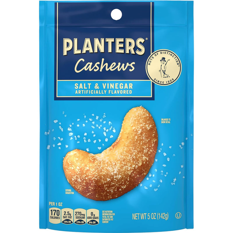 PLANTERS Cashews Rosemary & Sea Salt - Trail Mix Snack Packs - Snack with Rosemary & Sea Salt, Party Trail Mix, 5 Oz Bag, Pack of 1