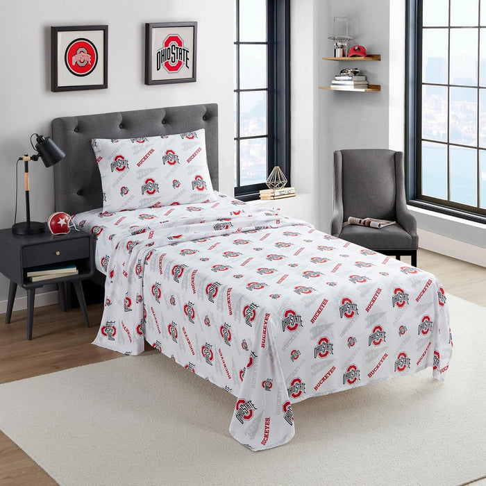 Officially Licensed Alabama Crimson Tide NCAA Twin Size Sheet Set – Team Logo Bedding for College Dorms, Basketball & Football Fans, Fan Caves & Game Day Decor