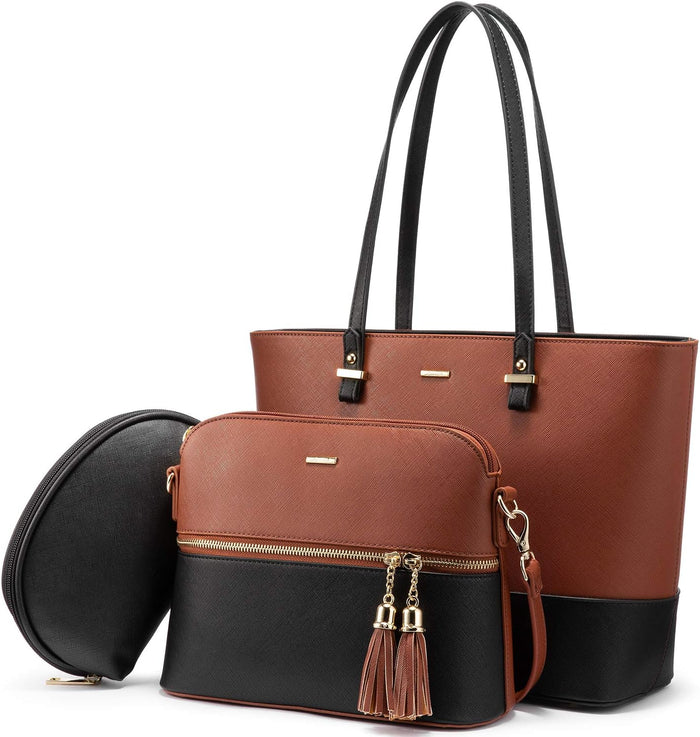 LOVEVOOK Handbags for Women Shoulder Bags Tote Satchel Hobo 3pcs Purse Set
