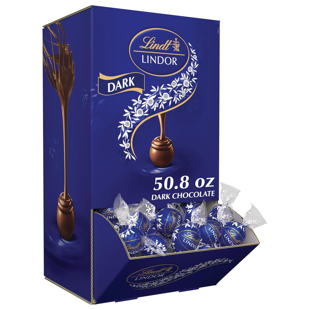 Lindt LINDOR White Chocolate Candy Truffles, White Chocolate Candy with Smooth, Melting Truffle Center, 50.8 oz., 120 Count