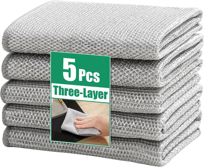 JOYMOOP Microfiber Cleaning Cloths – 18 Pack, 10" x 10", Pink – Reusable, Lint-Free, Super Absorbent Towels for Kitchen, Car, and Household Cleaning