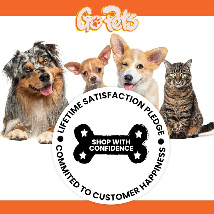 GoPets Double-Sided Dematting Tool & Deshedding Brush for Dogs & Cats, Pet Friendly Undercoat Rake for Shedding, Mat Remover for Long & Thick Coats, Dog Comb for Grooming, Cat Hair Detangler