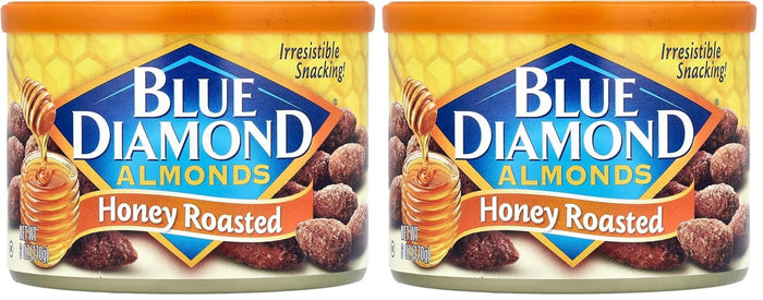 Blue Diamond Almonds, Snack Nut Flavored Honey Butter perfect for on-the-go and snacking, 6 Ounce Can