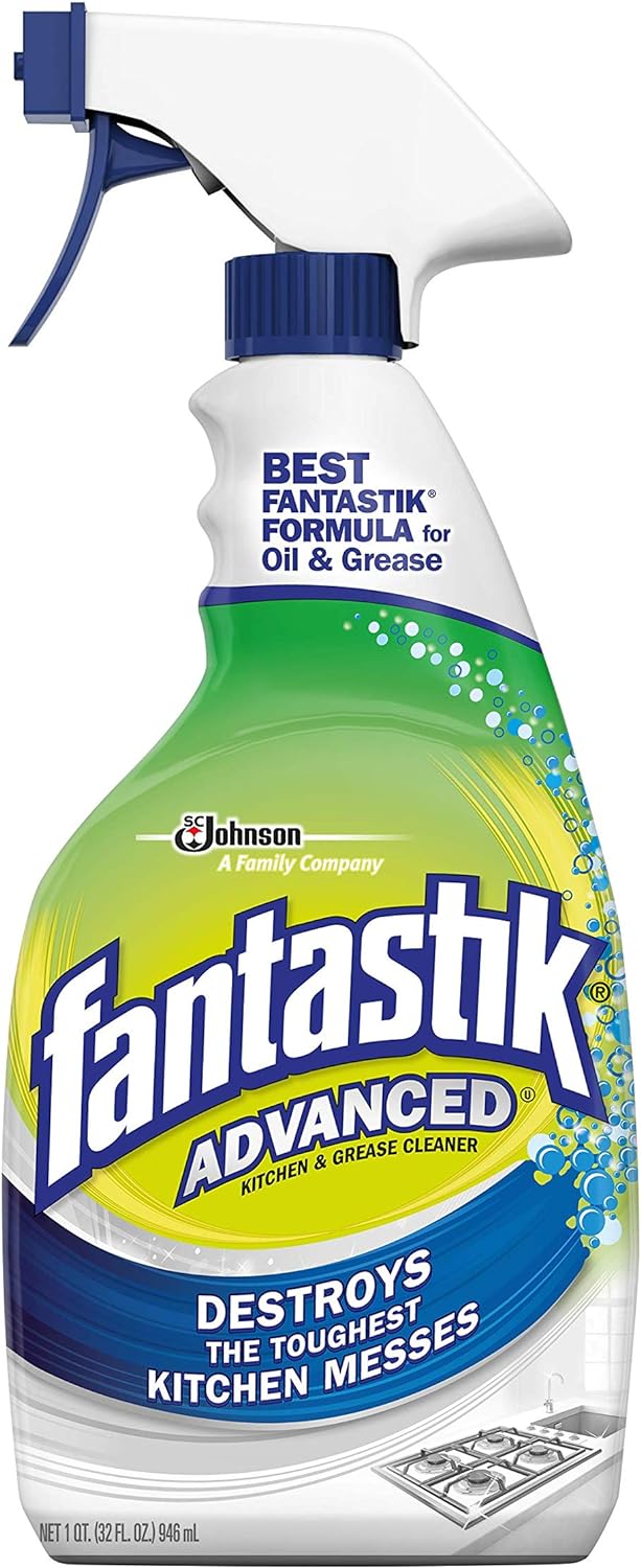 Fantastik All Purpose Cleaner, Multipurpose Surface Cleaner & Kitchen Grease Removal, Packaging Designed to Prevent Leakage and Breakage, Fresh Scent, 32 Fl Oz