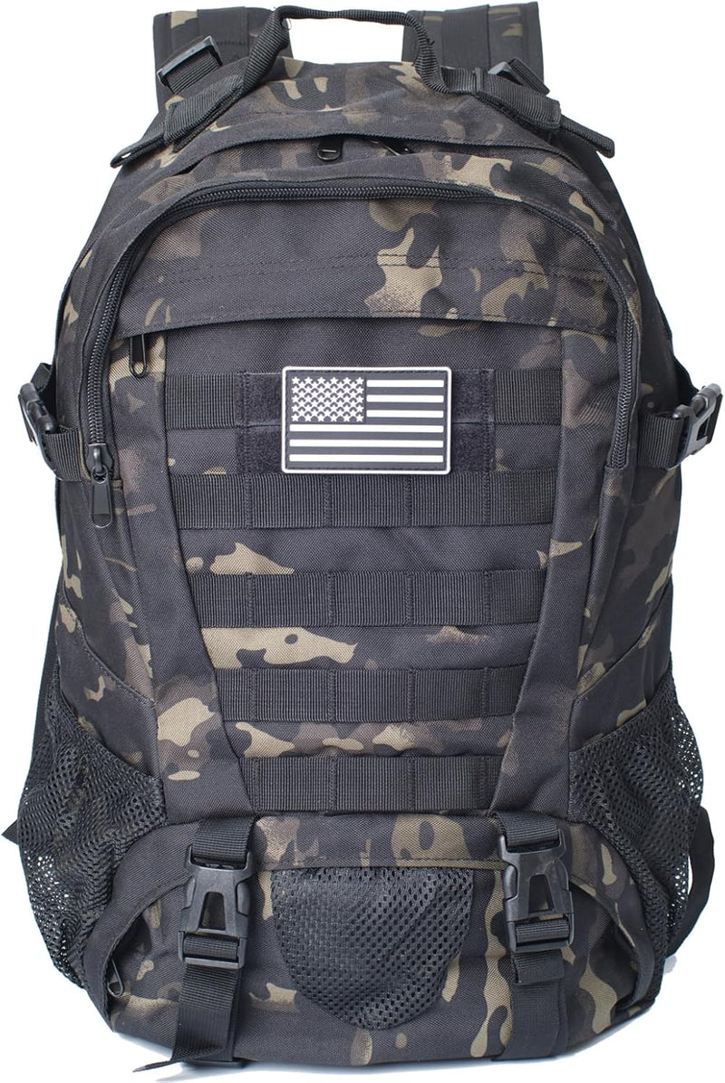 Camo Backpack for Boys,Kids Army Backpack Boys with USA Flag Patch,35L Waterproof Tactical School Backpack for Travel Outdoor