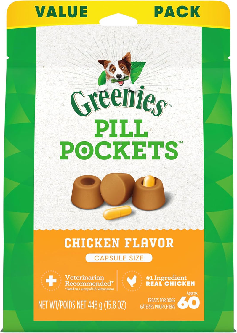 Greenies Pill Pockets for Dogs Large Size, Soft Dog Treats, Cheese Flavor, 7.9 oz. Pouch (30 Treats)