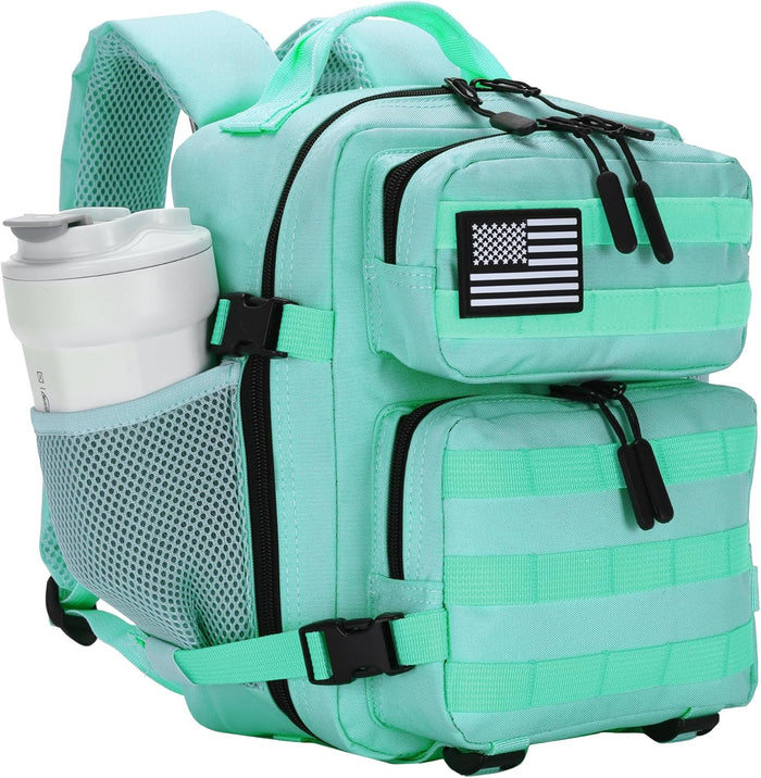 9L Mini Tactical Backpack for Men and Women, Tactical Backpack Small for Hiking, Small Tactical Bag (Purple Tie-Dye)