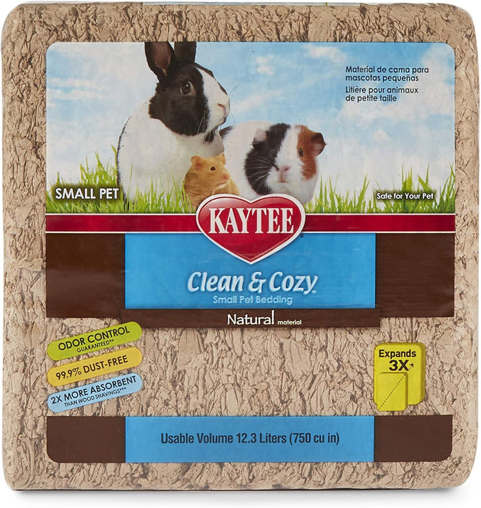 Kaytee Clean & Cozy Natural Paper Bedding, Made for Small Animals, 72 Liters