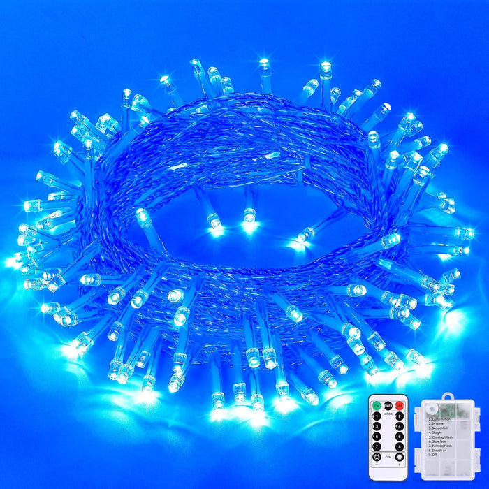 JMEXSUSS 2 Pack Battery Operated String Lights with Remote, Total 66ft 200 LED Classroom Lights, Battery Christmas Light Outdoor Indoor for Bedroom Classroom Dorm Yard Tree Party Decor(Warm White)