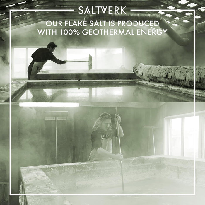 Saltverk Sea Salt - Gourmet, Icelandic, Hand Harvested and Sustainably Made - Birch Smoked 3.17 Oz