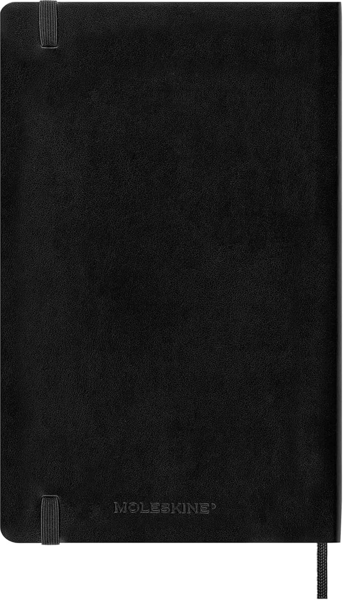 Moleskine Classic Notebook, Soft Cover, Large (5" x 8.25") Squared/Grid, Black, 192 pages