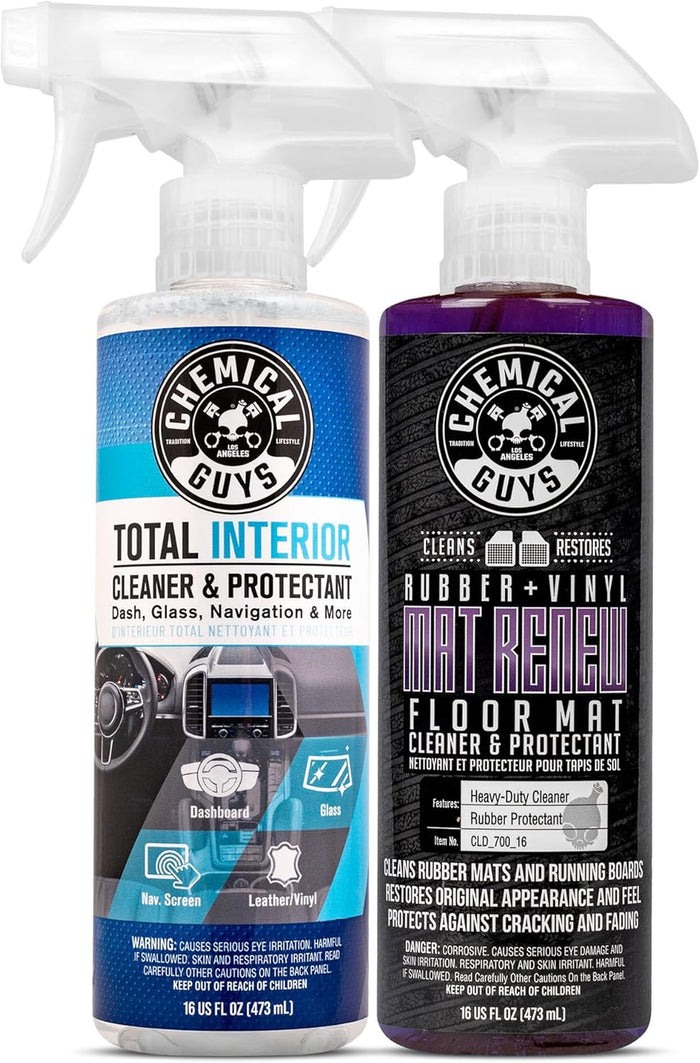 Chemical Guys Total Interior Cleaner & Protectant Interior Cleaner, Cleans & Protects Leather, Vinyl, Plastic, Rubber, Glass with a Streak-Free Finish — Cars, Trucks, SUVs, RVs, 16 oz