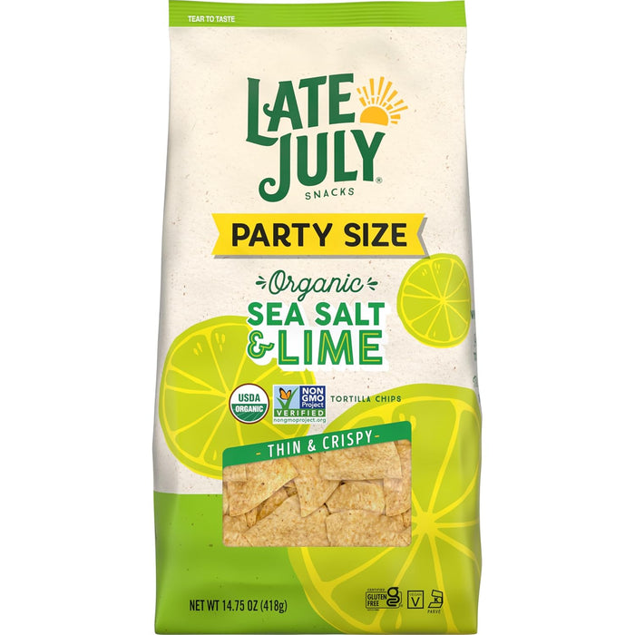Late July Sea Salt Organic Tortilla Chips, 10.1 Oz Bag