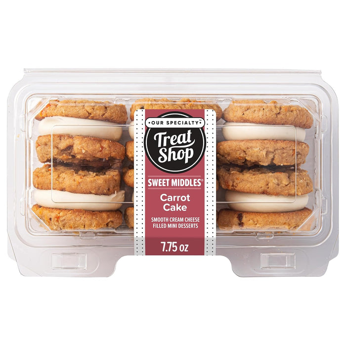 Our Specialty Carrot Cake Sweet Middles Sandwich Cookies - Made in a Peanut and Nut Free Facility, Pack of 12 Sandwich Cookies