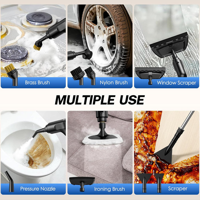ODSD Steam Cleaner Accessories – Multi-Purpose Cleaning Brush Set, Compatible with ODSD Handheld Steam Cleaner for Household Cleaning