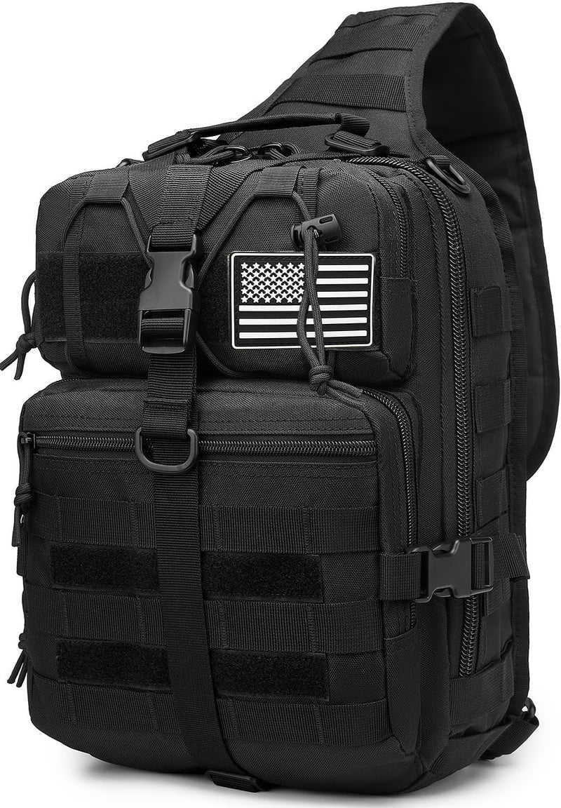 ATBP Tactical Sling Pack Big Crossbody Backpack Over Shoulder Bag Military for Men Hiking Outdoor Sport Gym
