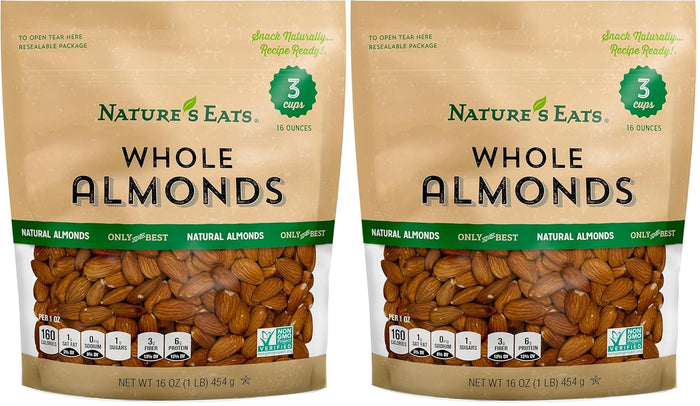 Nature's Eats Whole Almonds, Natural, 16 Oz