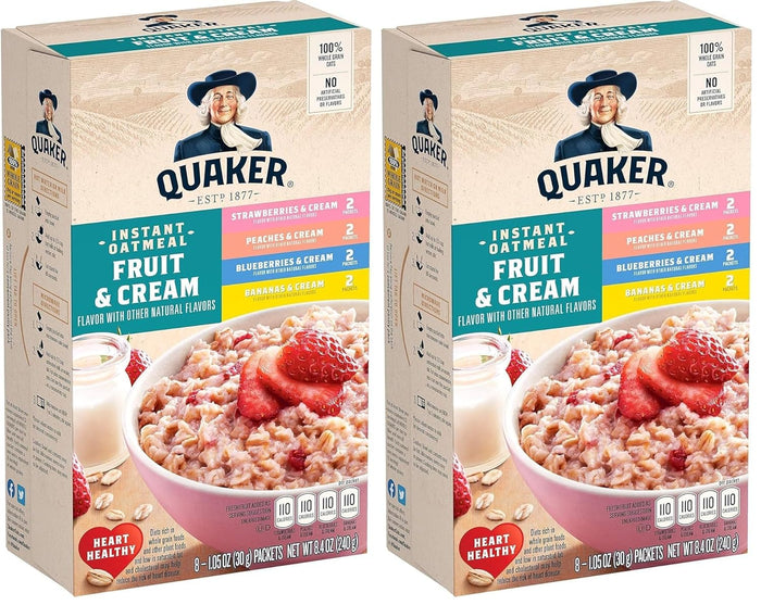 Quaker Steel Cut Quick 3-minute Oatmeal, Quick Steel Cut, Brown Sugar and Cinnamon, 13.5 oz, - 8 Count (Pack of 6) total- 48 count