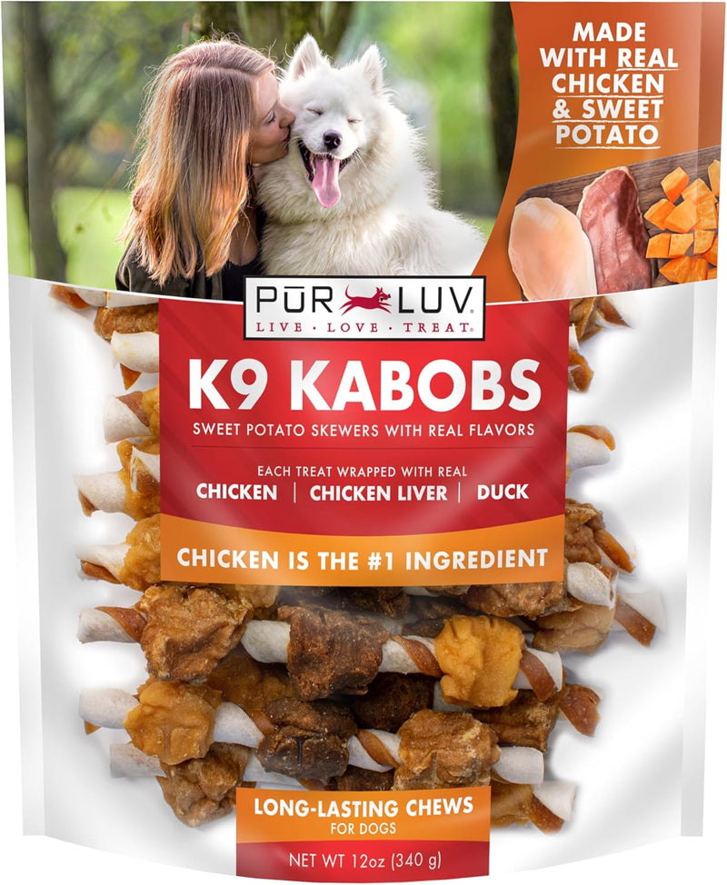 Pur Luv Chicken Jerky Dog Treats, Made with 100% Real Chicken Breast, 16 Ounces, Healthy, Easily Digestible, Long-Lasting, High Protein, Satisfies Dog's Urge to Chew